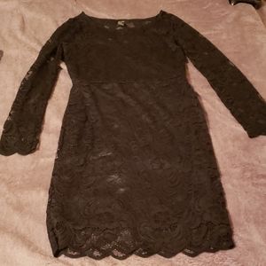 Forever 21 long sleeve black pencil dress